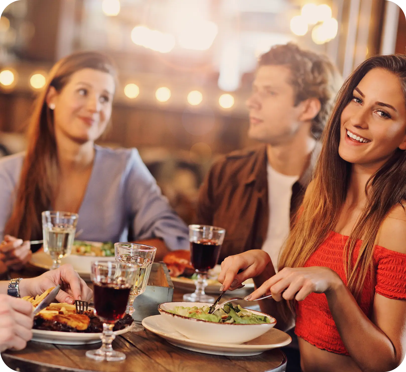 People in restaurant image